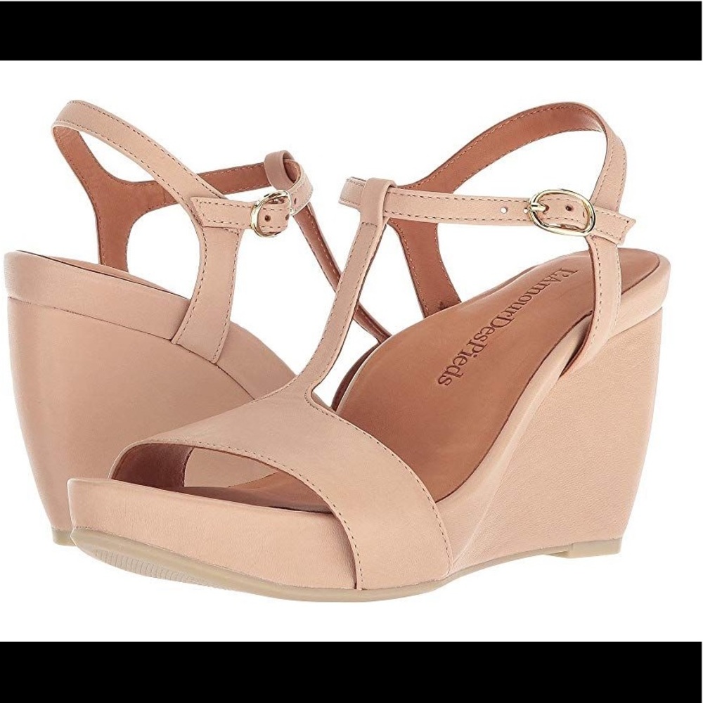 L’AMOUR DES PIEDS | LEATHER WEDGE SANDALS | US6.5